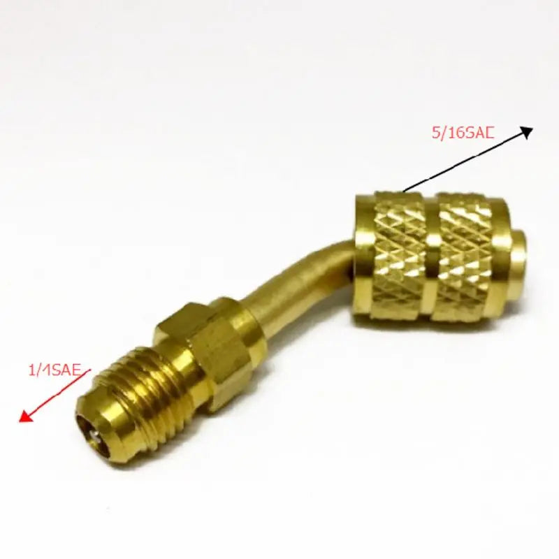 1/4 turn 5/16 conversion head adapter all copper r410 reducer with valve core air conditioning refilling connector