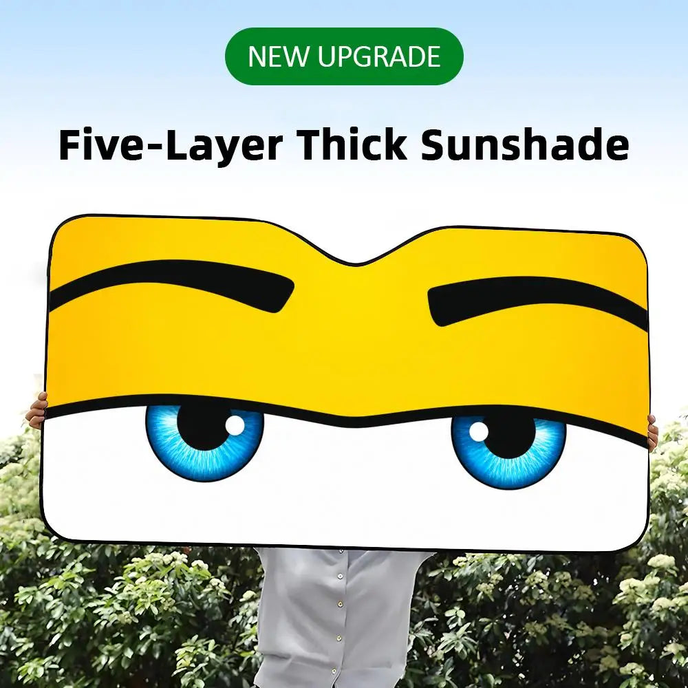 Fatigue Eye Sun Visor Reusable Aluminum Foil UV Protector Heat Car Sunshades Five-Layer Insulation Windshield