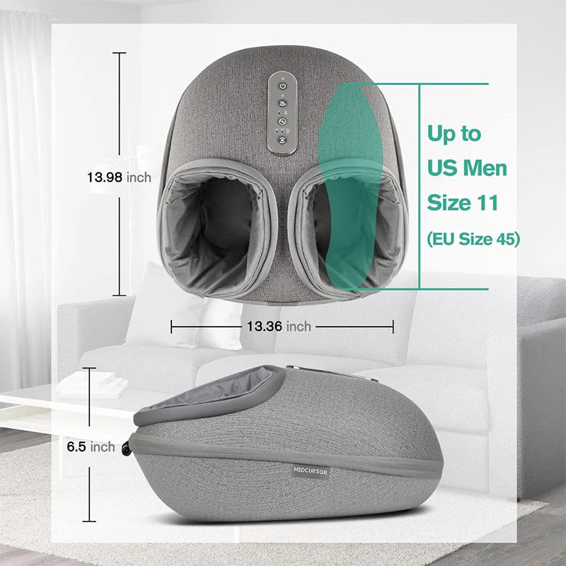 Medcursor Foot Massager Heating Therapy Adjustable Shiatsu