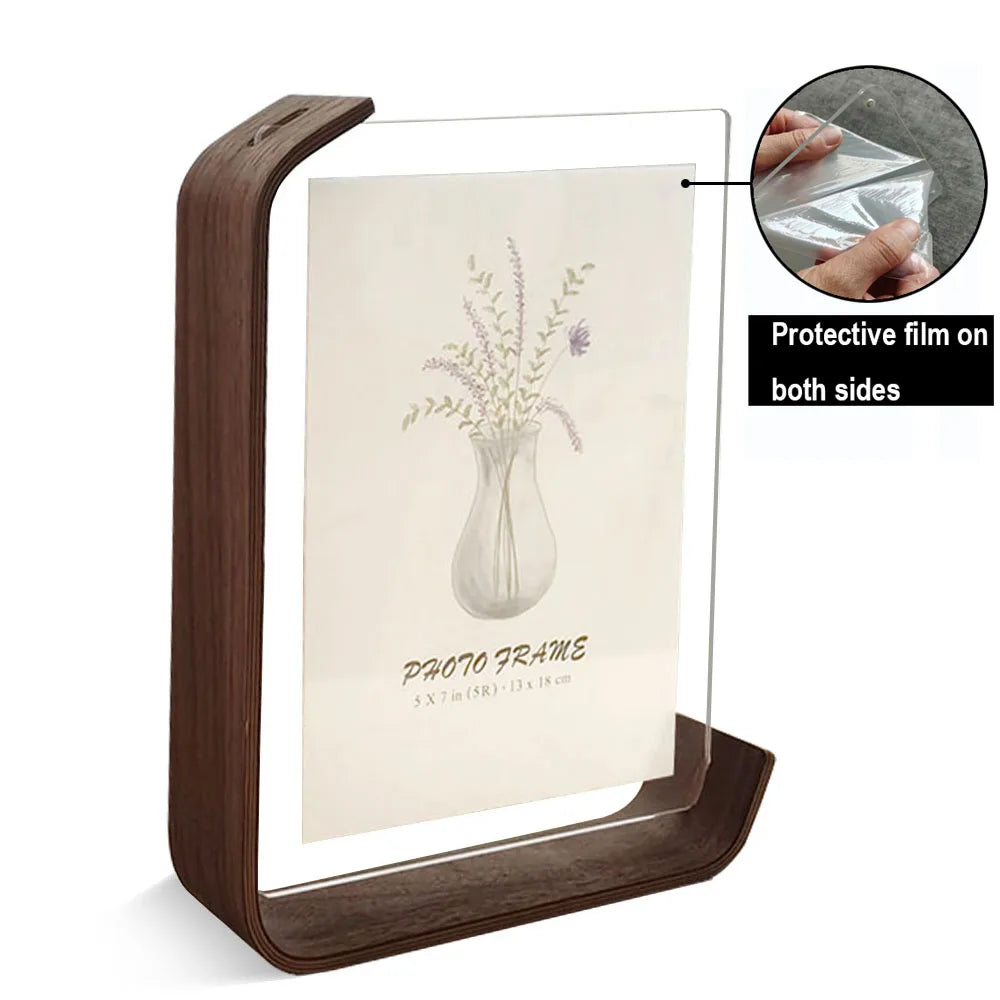Acrylic Wooden Photo Frame A4 10X15cm 15X20cm Frame Calendar Double-sided Frame Photo Frames For Wedding Party Picture Frame