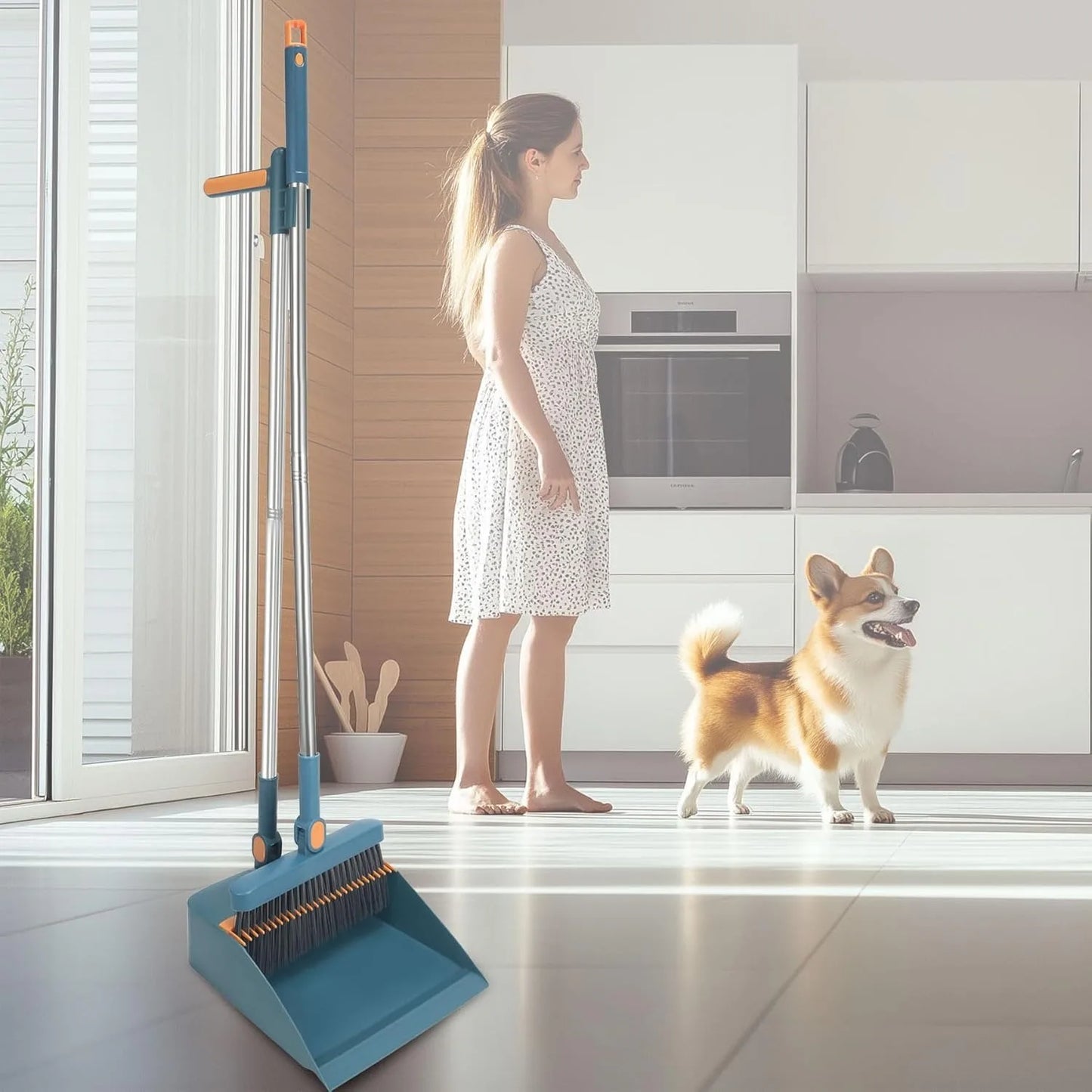 Efficient Broom And Dustpan Set For Home Office Cleaning