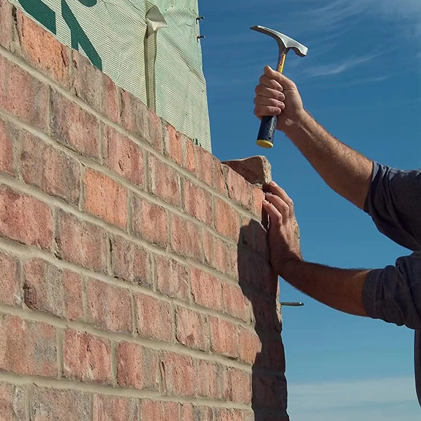 Masonry Hammer With Forged Steel Shock Reduction Grip