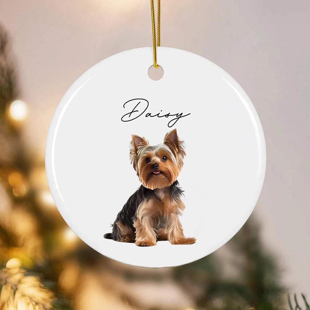 Personalized Pet Cat Dog Memorial Ornament Custom Dog Ornament Christmas Gifts for Dog Owners Pet Lovers Room Decor