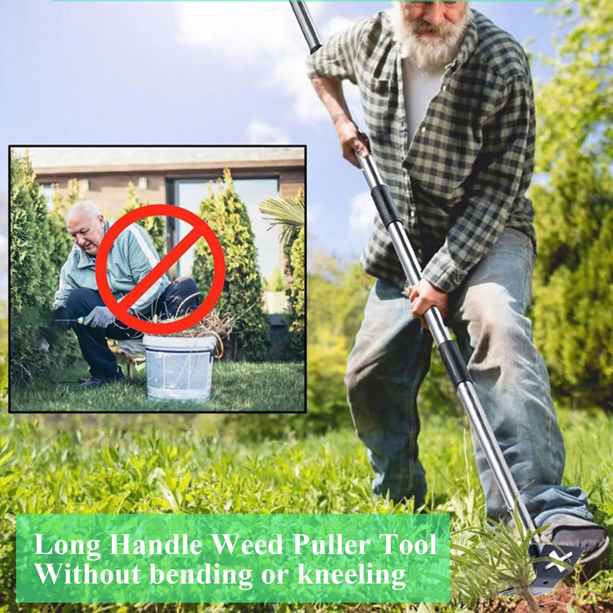 Professional Stainless Steel Weed Puller For Deep Root Removal
