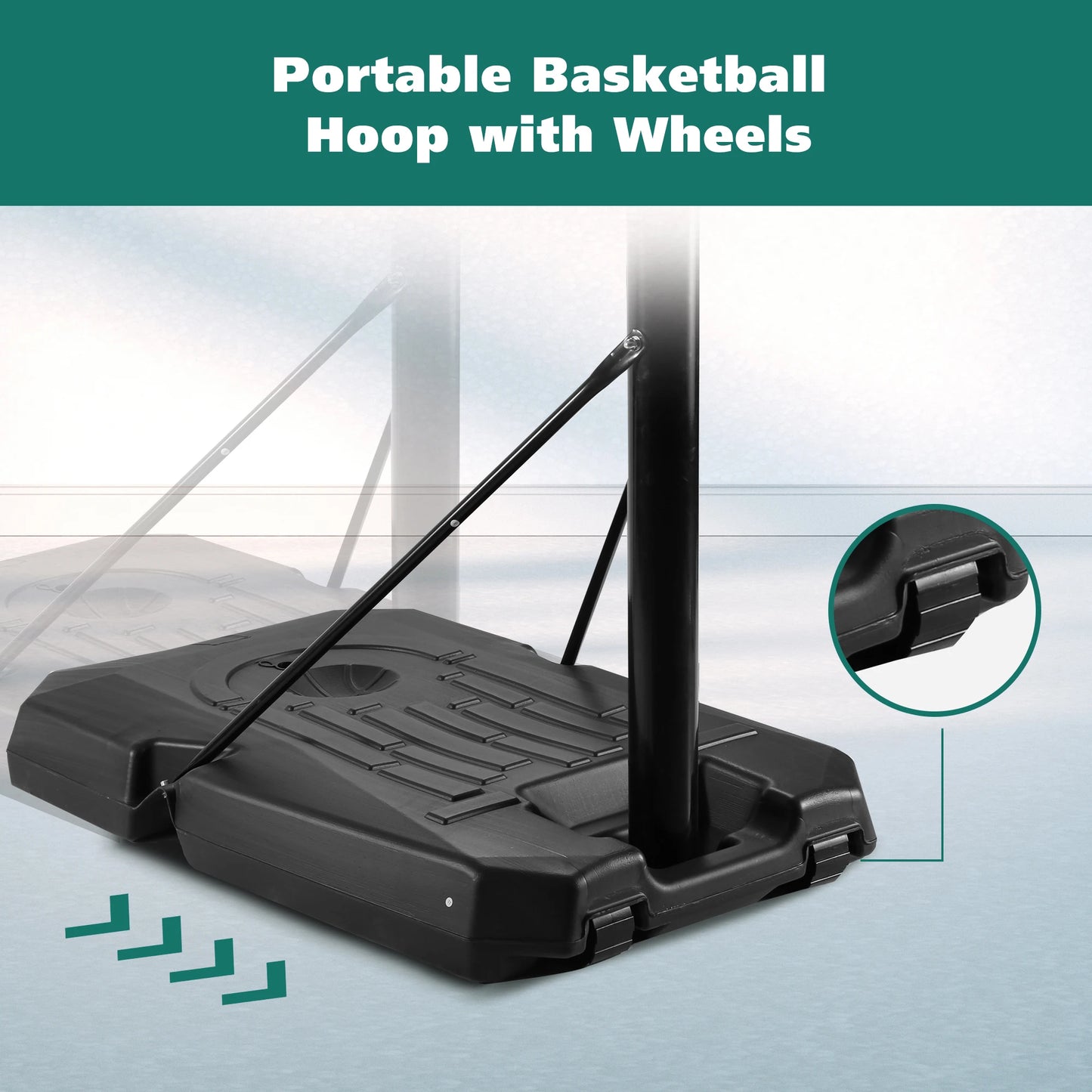 Portable Basketball Hoop System for Outdoor Play and Practice