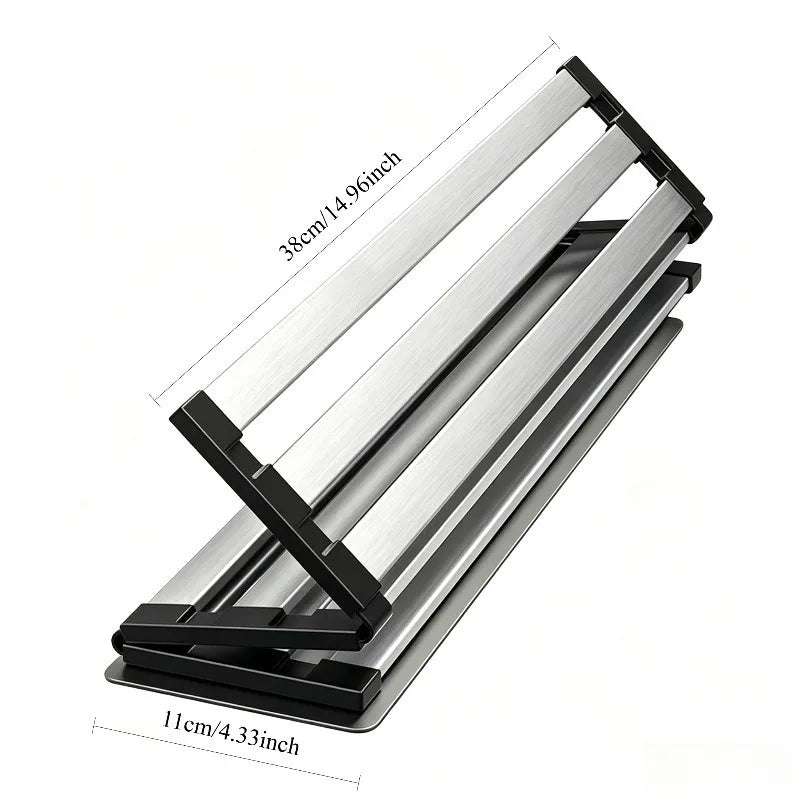 Space Saving Foldable Sink Dish Drying Rack For Kitchen