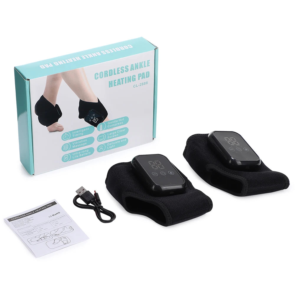 Cordless Ankle Massager With Heating And Vibration