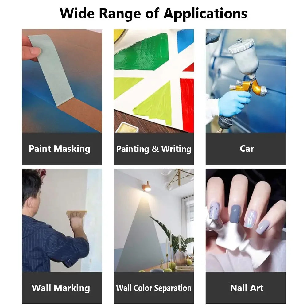 Long Masking Tape Wall Spraying Paint Hand Tear Paper Tape DIY Single Side Adhesive Tape for Car House Oil Painting Sketch