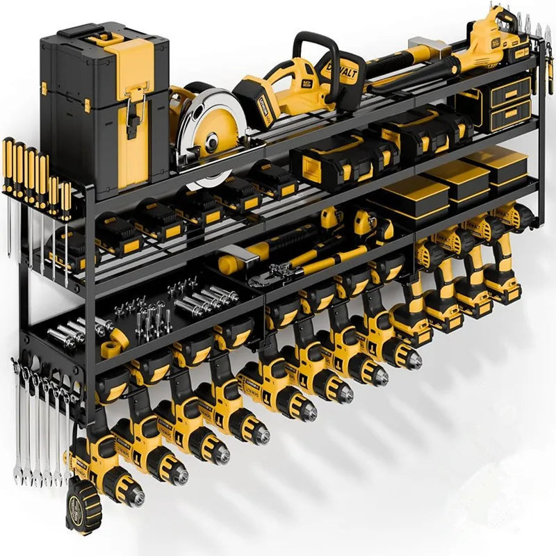 Iron Wall Mounted Drill And Tool Storage Organizer