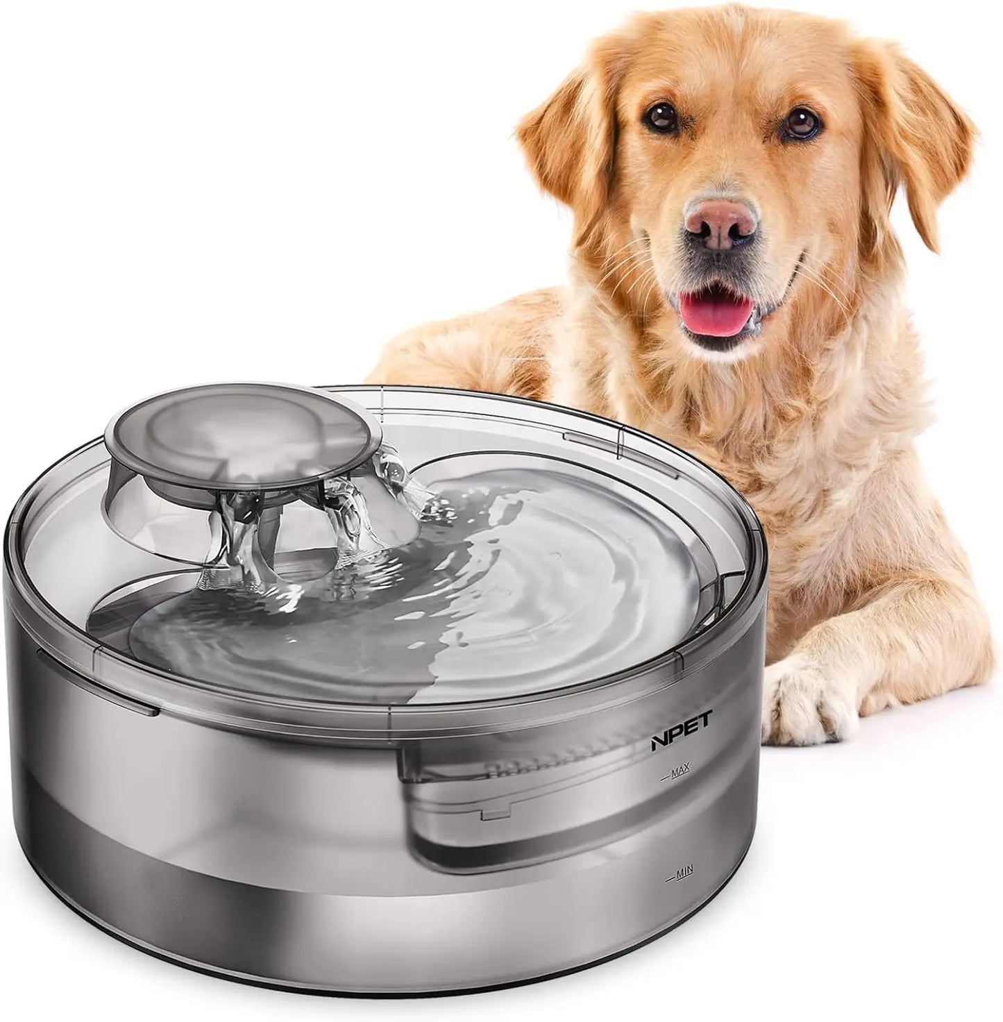 NPET DF10 Dog Water Fountain, 170oz Large Automatic Dispenser