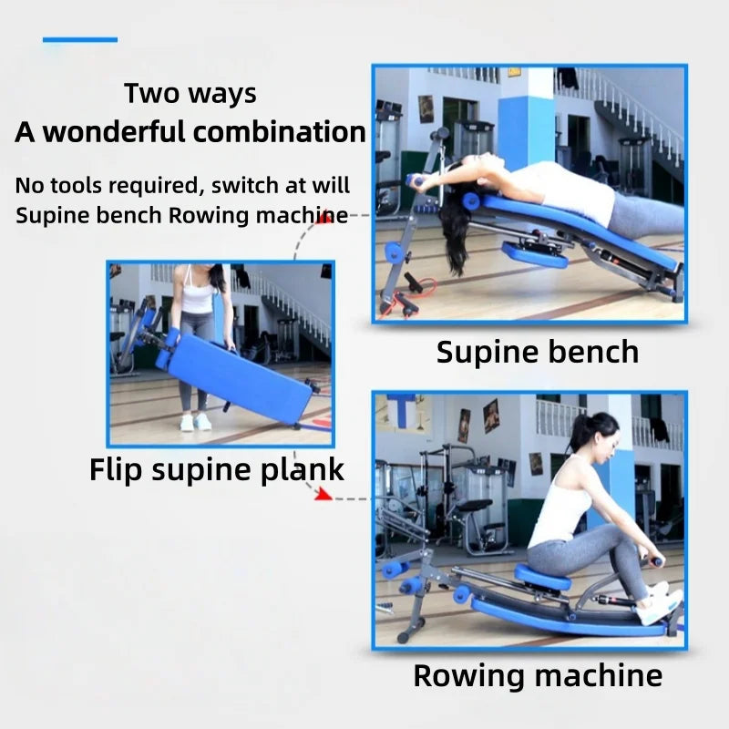 Rowing machine foldable sit-up board abdominal exercise machine multi-functional fitness equipment