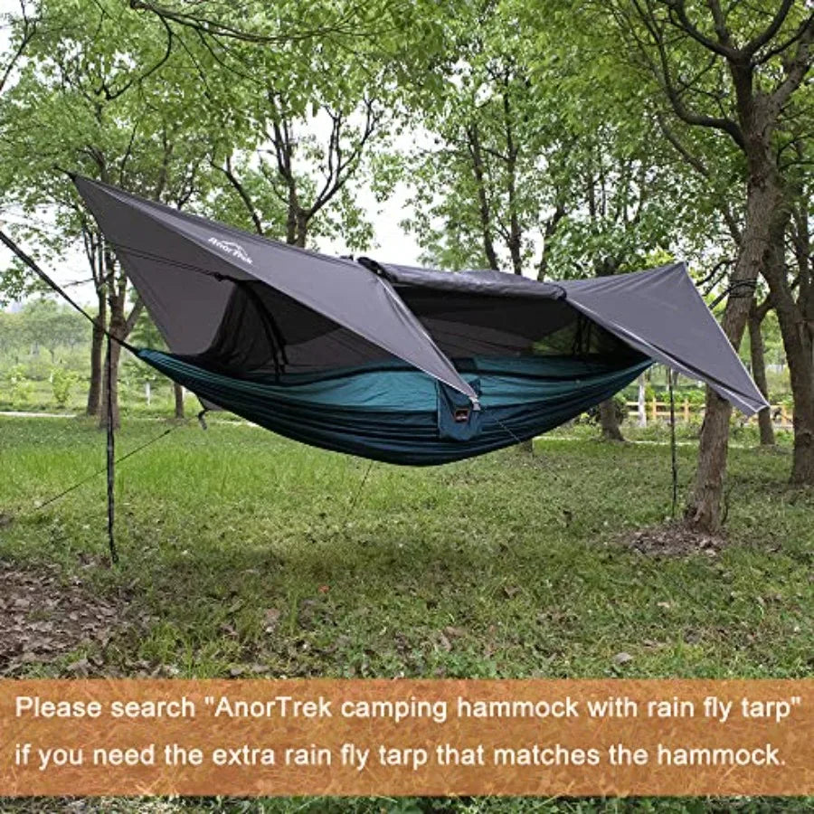 Camping Hammock with Mosquito Net Double Single Lightweight Portable Hammocks with Tree Straps Parachute Hammock for Camping Ba