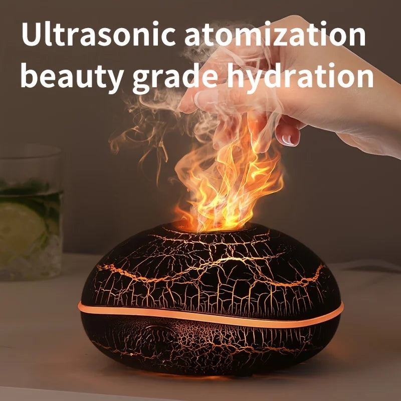 Aroma Humidifier flame Can Add Essential Oil Small Aromatherapy Machine Air Humidifier Equipped with colorful lighting function