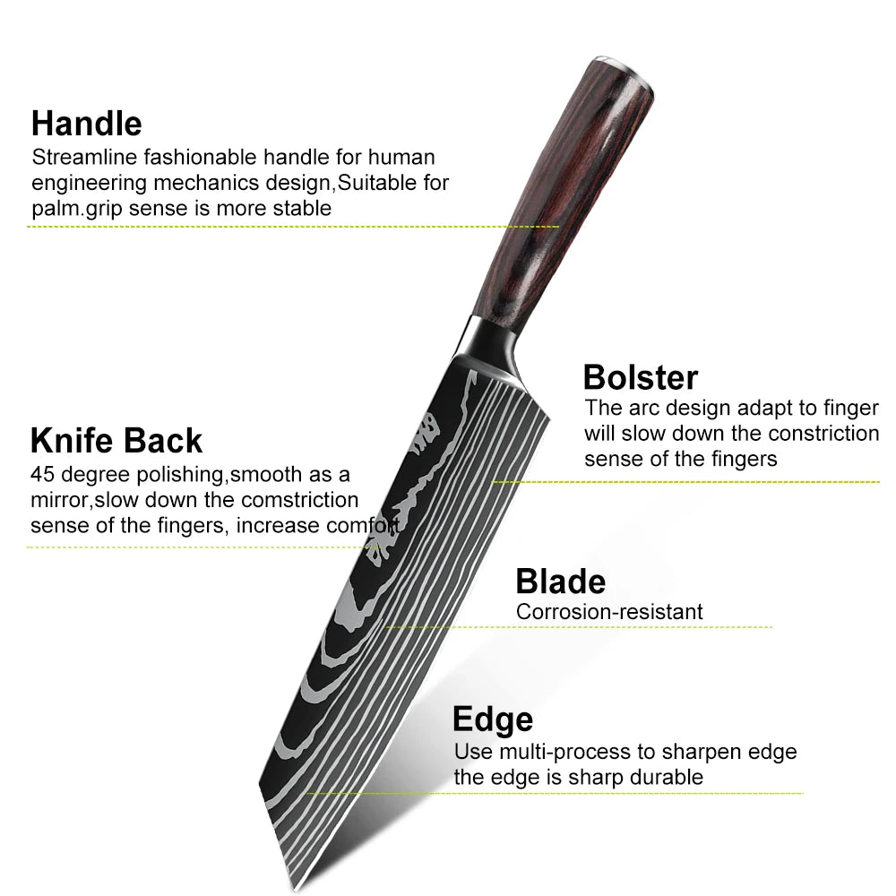 8 Inch Kitchen Knife High Carbon Steel Hand Forged Chef Knife
