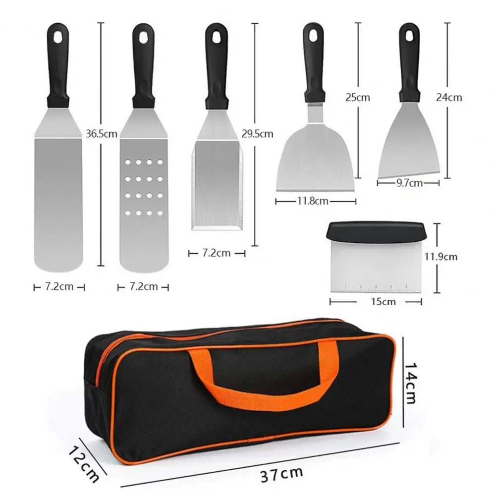 Grill Spatula Stainless Steel Bbq Tool Set for Outdoor Grilling