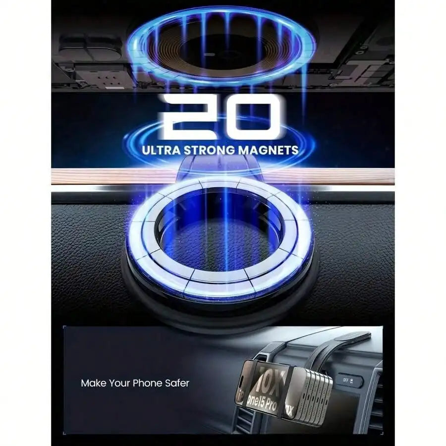 1 Fleximounts Magnetic Silicone Aluminum Alloy Car Phone Holder Removable And Bendable Arm Dashboard Bracket Compatible