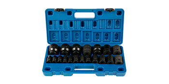 VEVOR Impact Socket Set 1/2 Inches 19 Piece Impact Sockets Standard Socket Assortment 1/2 Inches Drive Socket Set
