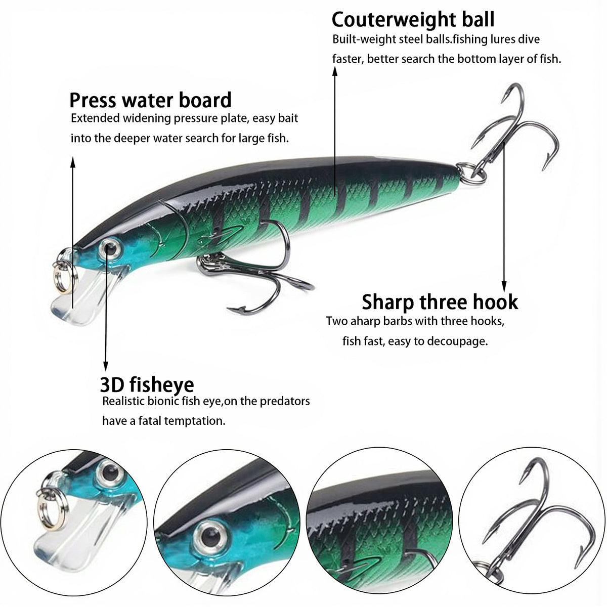 10-Piece New Lure Set 8g And 11g Bionic Plastic Fishing Lures Suitable For Lure And Sea Fishing Portable And Easy To Install