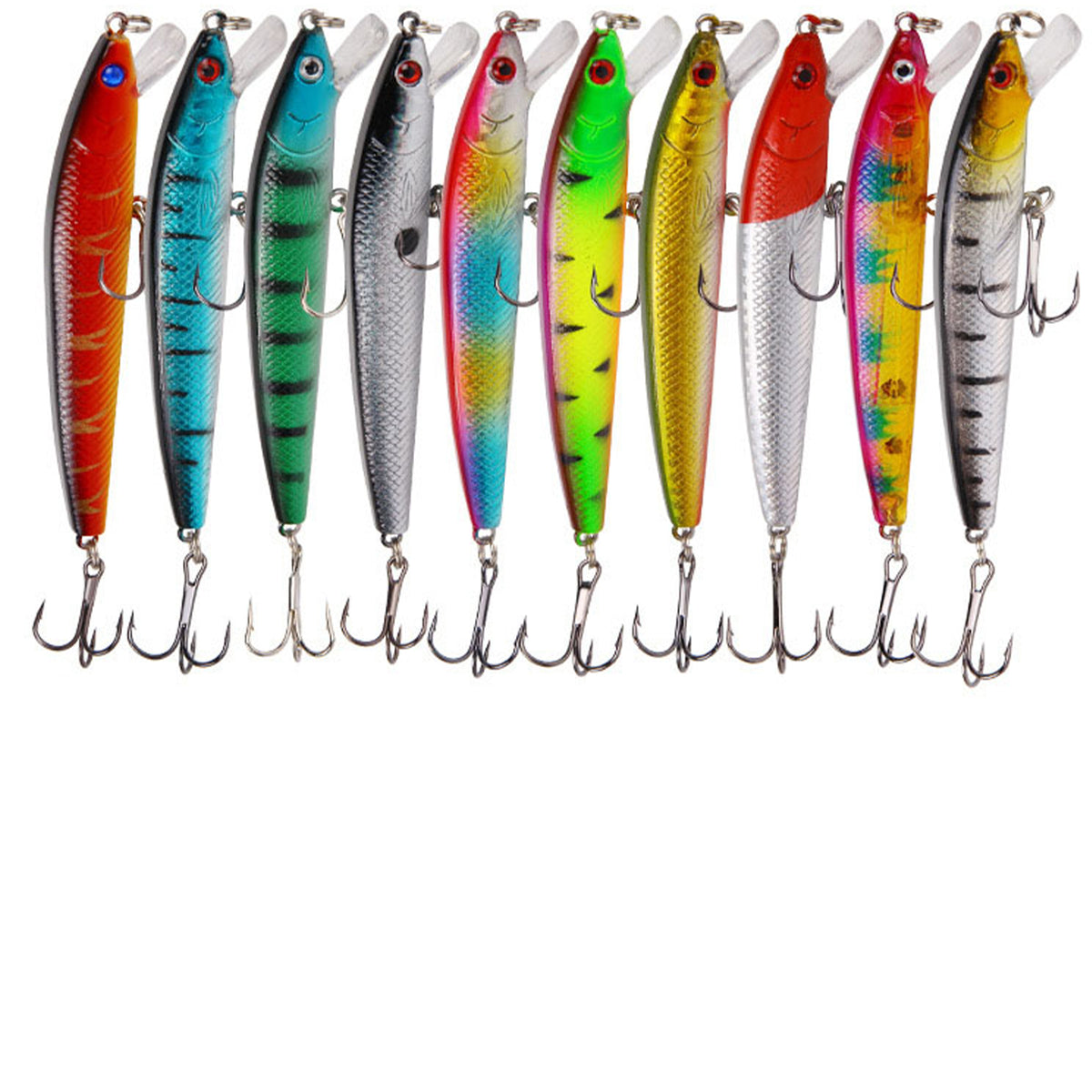 10-Piece New Lure Set 8g And 11g Bionic Plastic Fishing Lures Suitable For Lure And Sea Fishing Portable And Easy To Install