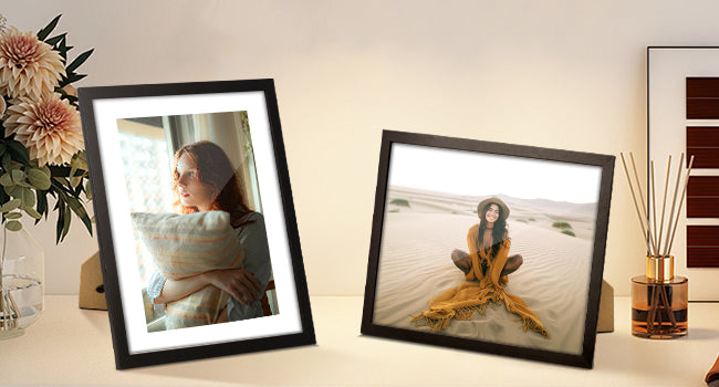 8x10 Picture Frame 1 Pack, Photo Frame with HD Plexiglass, Display Pictures 5x7 with Mat or 8x10 Without Mat, Picture Frames Collage for Tabletop or Wall Display, Black