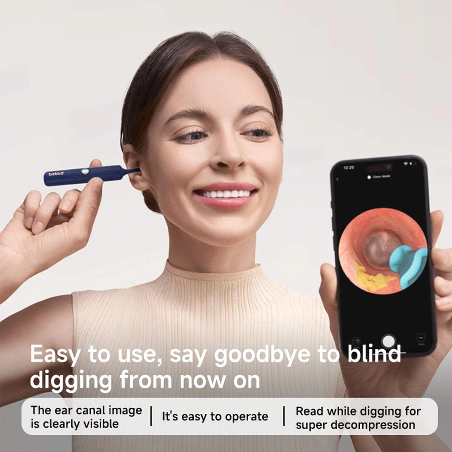 Smart Visual Ear Wax Upgraded Cleaner With Camera 800W HD Endoscope Brighter Clearer Clarity Ear Cleaning Tool Includes Storage