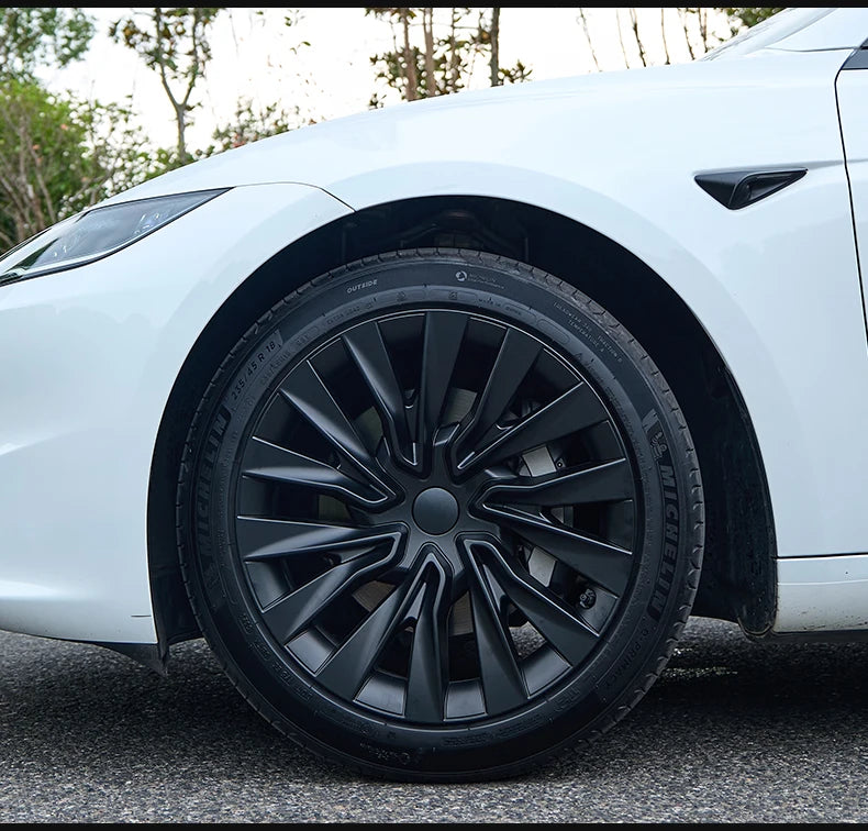 4PCS Wheel Cap 18 Inch Turbine Automobile Hubcap for Tesla Model 3 Highland 2024-2026 Hub Cap Performance Replacement for Tesla