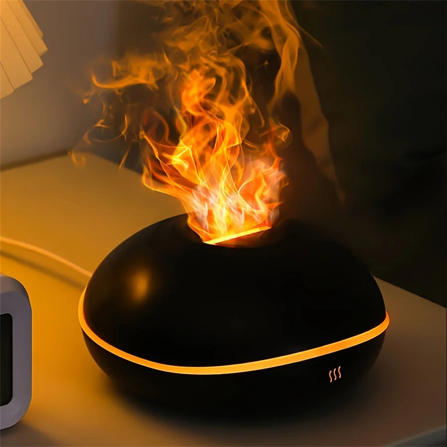 Aroma Humidifier flame Can Add Essential Oil Small Aromatherapy Machine Air Humidifier Equipped with colorful lighting function