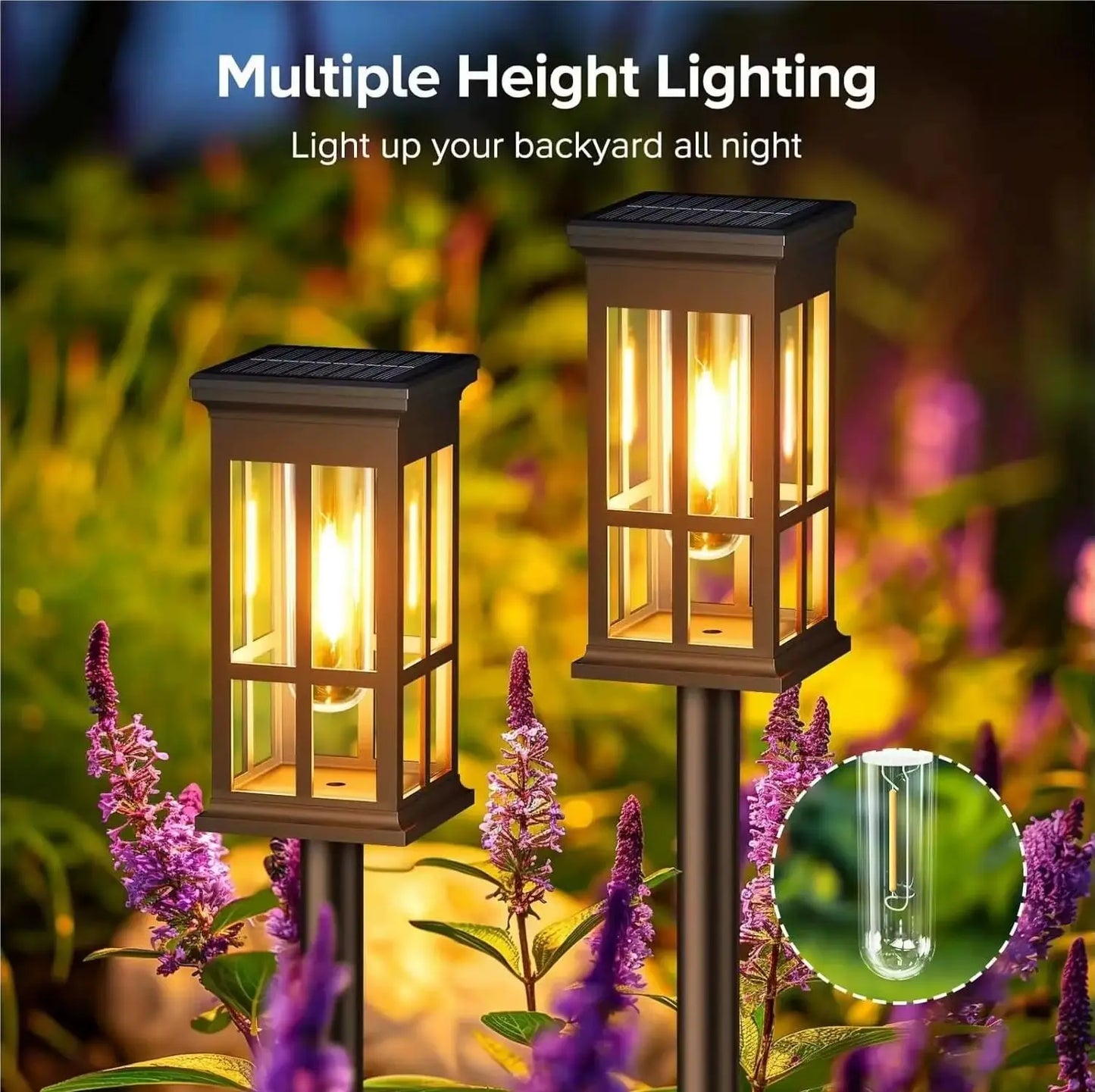 Waterproof Solar Pathway Lights Outdoor Led Garden Decor