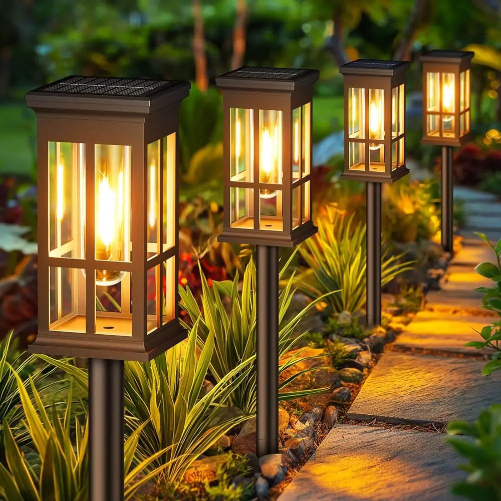 Waterproof Solar Pathway Lights Outdoor Led Garden Decor