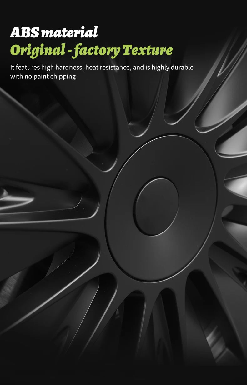 4PCS Design for TESLA Model Y 2020-2024 Vehicle Full Coverage Blade Wheel Cover Cap 19 Inches Hubcaps  Automobile Accessories