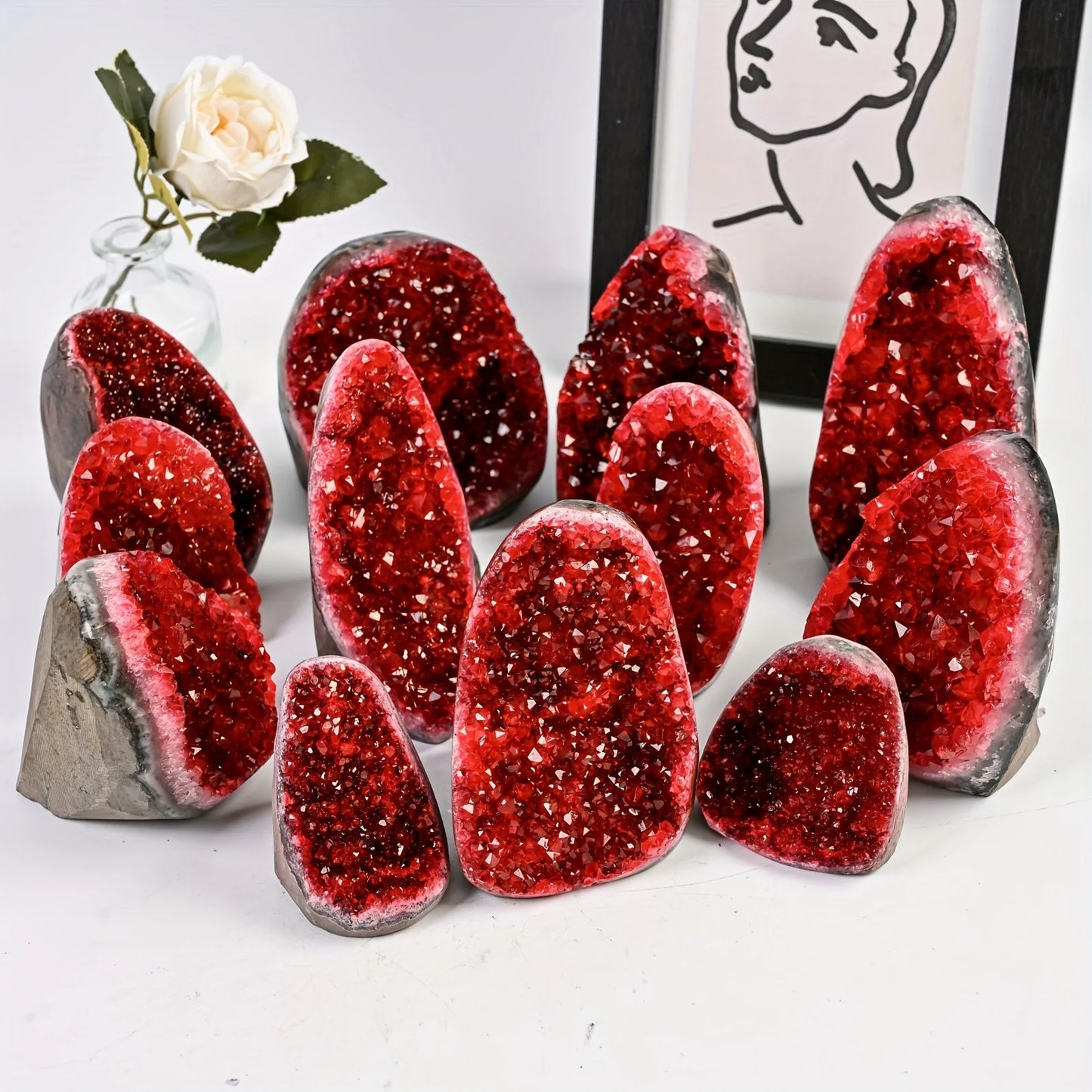Exquisite Geode Cut Display Cluster For Modern Home Office Decoration