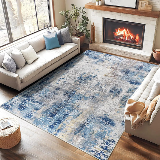 Living Room Area Rugs Soft Large Modern Abstract Area Rug