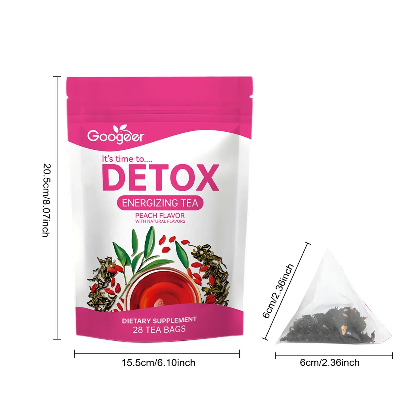Googeer 28pcs Herbal Detox Tea Abdomen Relieve Detoxification Health Care Fat Burning Shaping Curves Herbal Weight Loss Tea