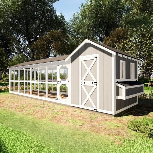 Printed Chicken Coop Blueprints for 24 Backyard Chickens