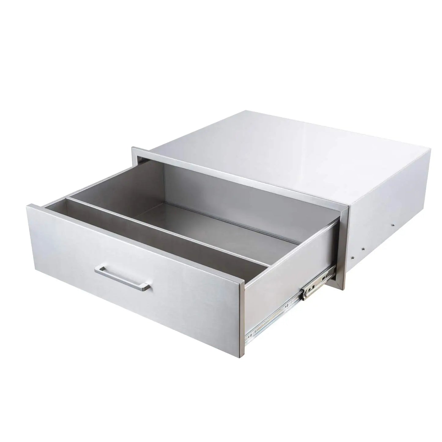 Outdoor Kitchen Single Drawer 30 Stainless Steel BBQ Single Drawer Enlarger 30 W x 10 H x 23 D Enclosed Built-in Drawer