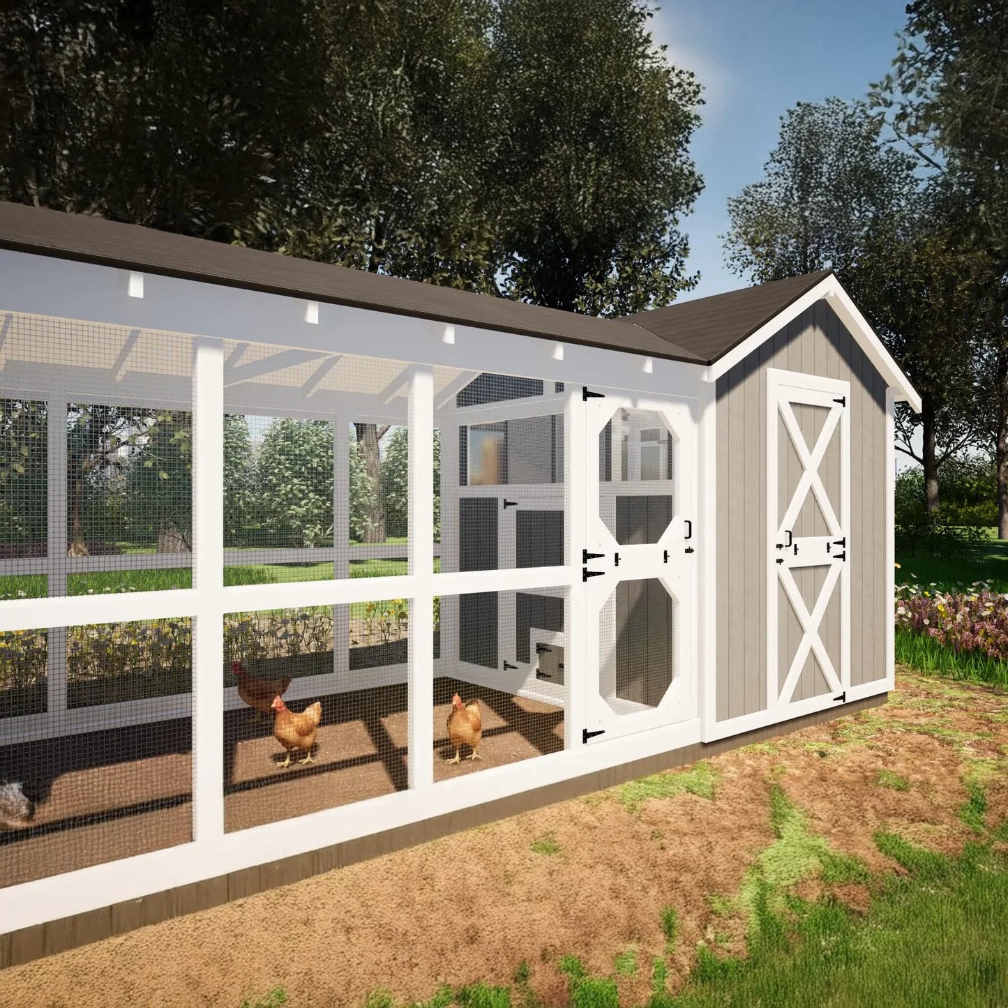Printed Chicken Coop Blueprints for 24 Backyard Chickens