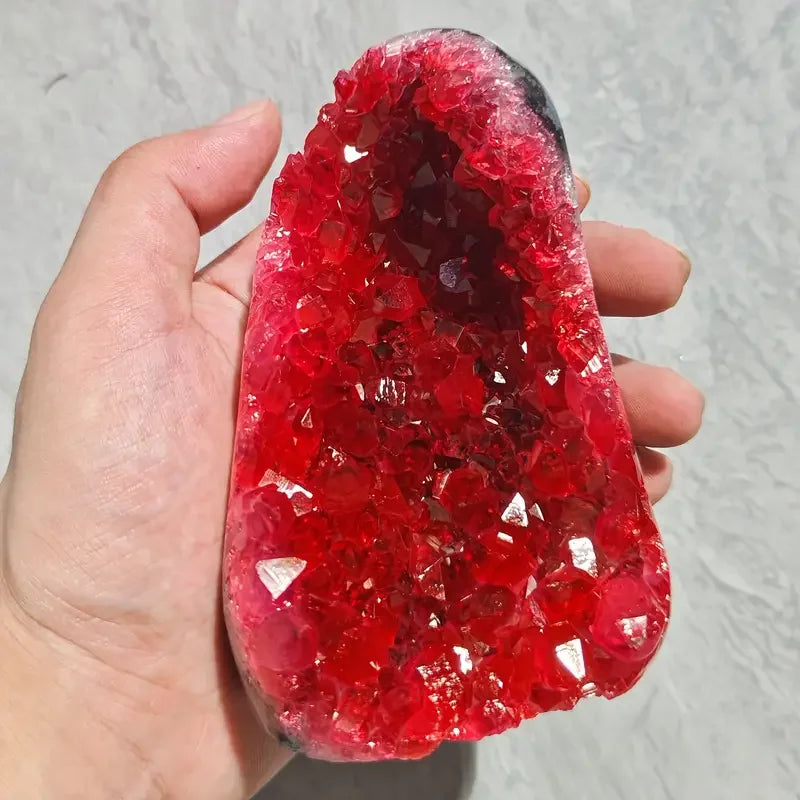 Exquisite Geode Cut Display Cluster For Modern Home Office Decoration
