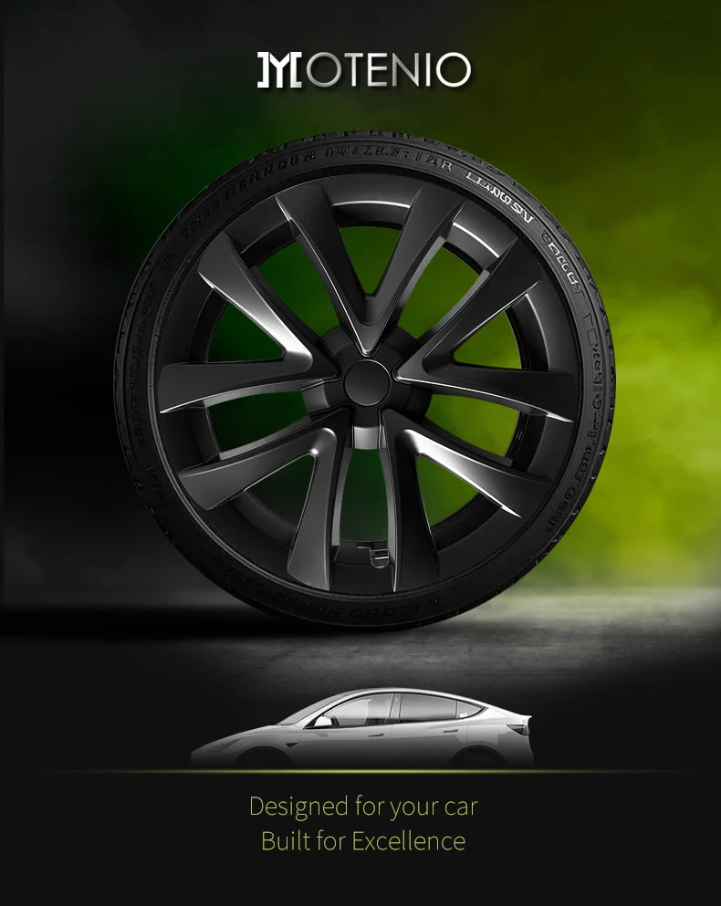 4PCS Design For TESLA Model 3 2017-2023 18 Inch Arachnid Style Wheel Cover Hubcaps Cap Only For Model 3 Wheel Cover Accessories