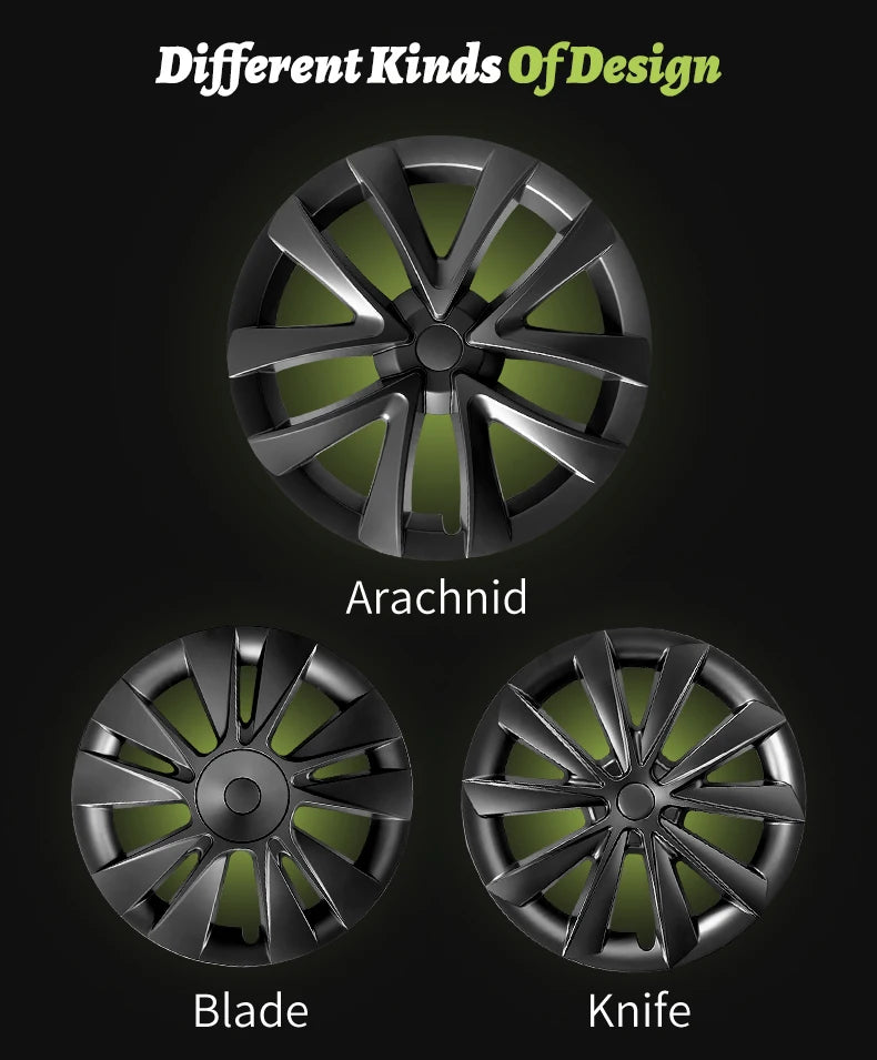4PCS Design For TESLA Model 3 2017-2023 18 Inch Arachnid Style Wheel Cover Hubcaps Cap Only For Model 3 Wheel Cover Accessories