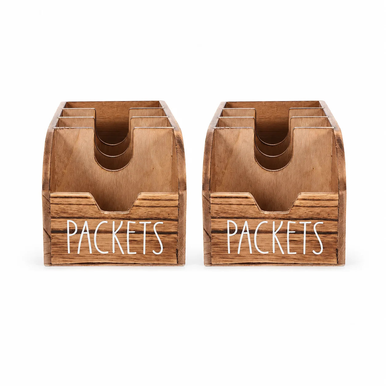 2Pcs Tea Bag Storage Bins Retro Split Multi Level Basket Shelf With Window Country Style Kitchen Bar Countertop Organizer For Tea Packets Seasoning Condiment Sachets Small Sundries Pantry Cabinet Home Decoration