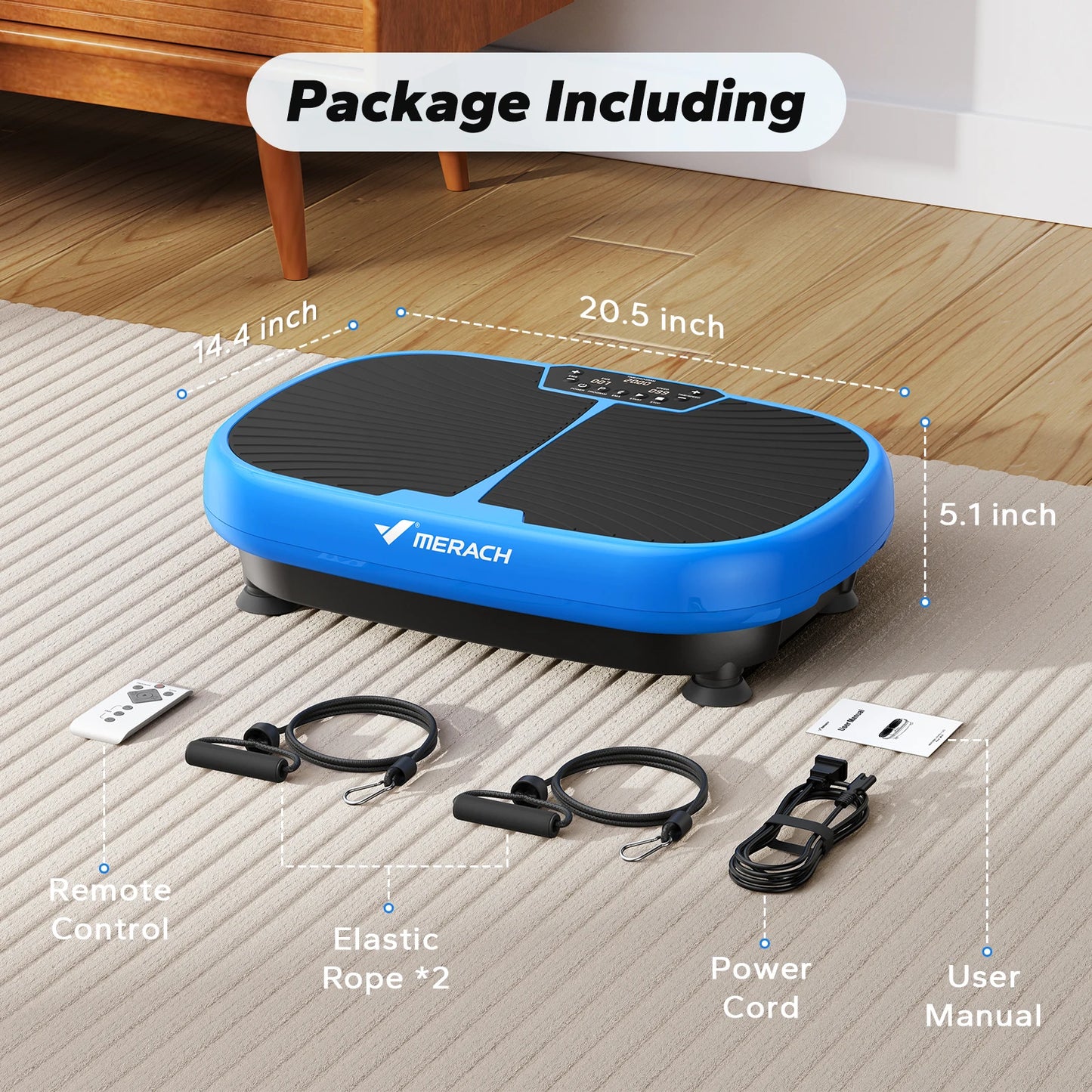 MERACH EMS Vibration Plate Exercise Machine for Lymphatic Drainage and Weight Loss