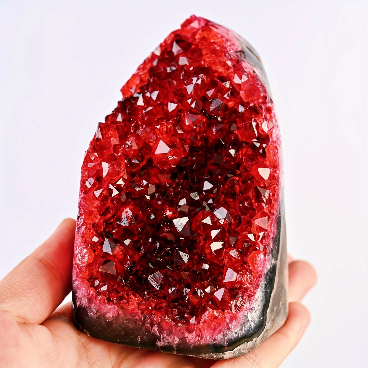 Exquisite Geode Cut Display Cluster For Modern Home Office Decoration