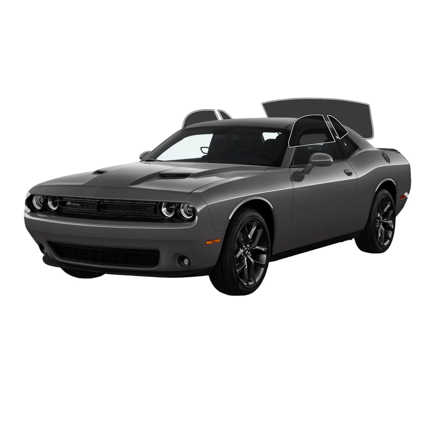 Window Tint Film PreCut For Dodge Challenger 2008-2023 Auto Sticker Sun Heat 2Ply Anti-Shatter, UV Blocking,Privacy Protection