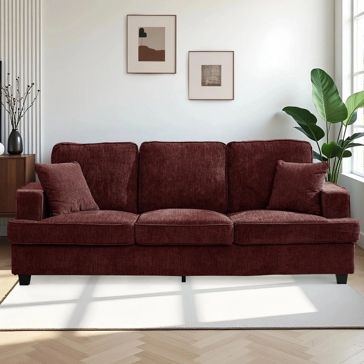 Premium Cloud Chenille Sofa For Elegant Living Room Style