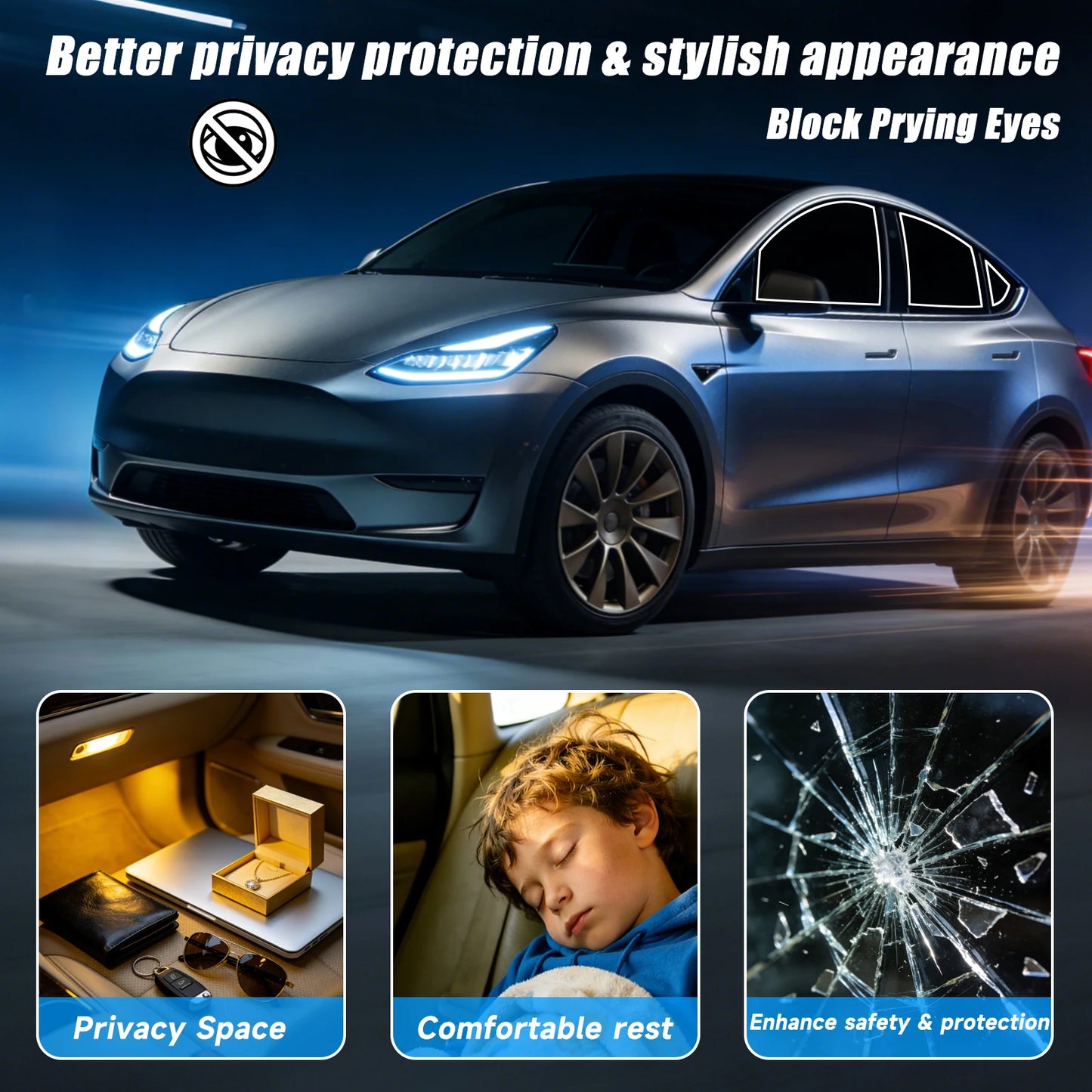 Pre-Cut Window Tint Car For Toyota Prius 2010-2015 All Sides Sun UV-IR Blocking Heat & Glare 2Ply Window Protector Films Shade