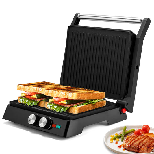 Electric Sandwich Maker Grill plate Panini 1800W Cooking Kitchen Appliances Breakfast Waffles Machine Non-stick  Pan