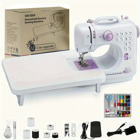 Electric Sewing Machine With Extension Table And Sewing Kit