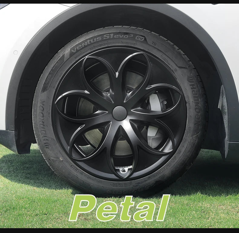 4PCS Design for TESLA Model Y 2020-2024 Vehicle Full Coverage Blade Wheel Cover Cap 19 Inches Hubcaps  Automobile Accessories