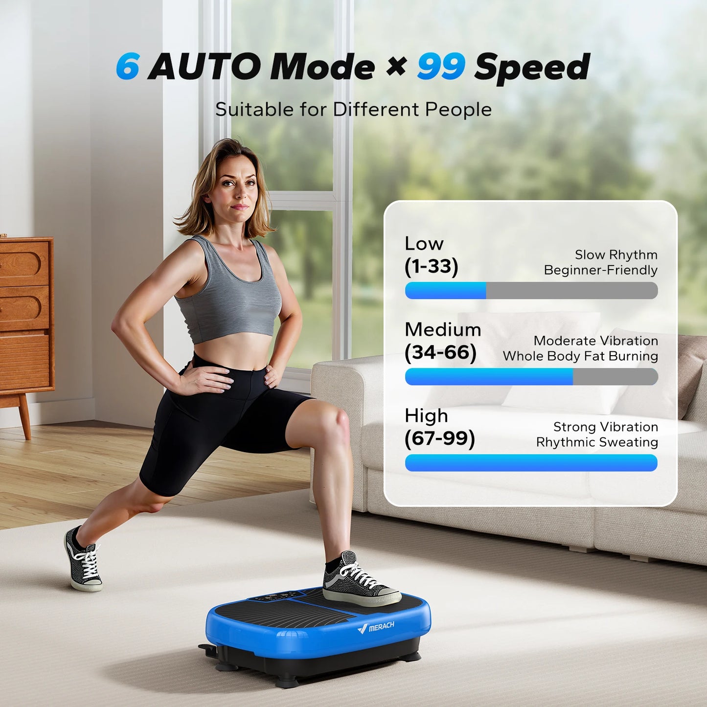 MERACH EMS Vibration Plate Exercise Machine for Pain Relief and Weight Loss
