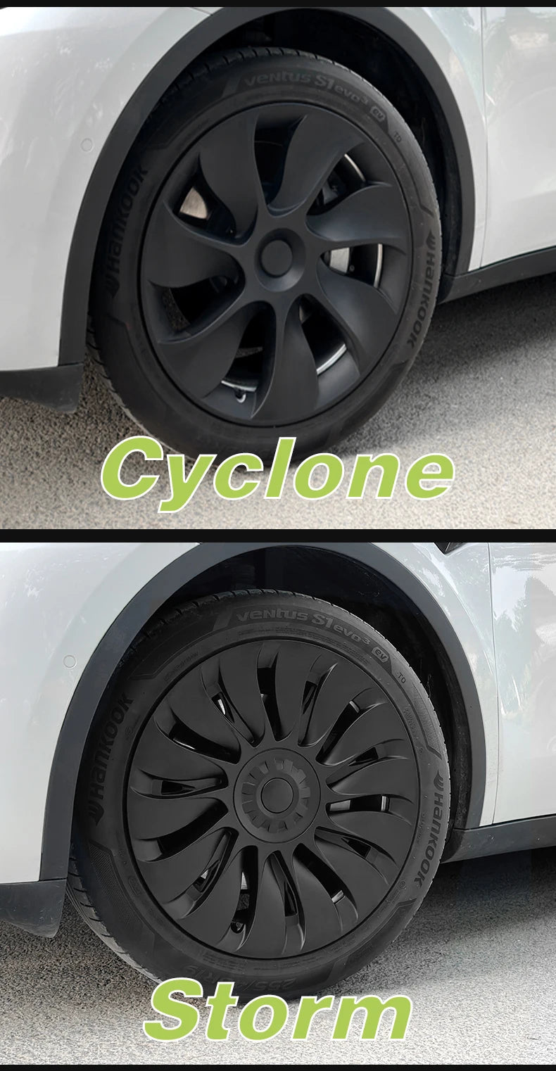 4PCS Design for TESLA Model Y 2020-2024 Vehicle Full Coverage Blade Wheel Cover Cap 19 Inches Hubcaps  Automobile Accessories